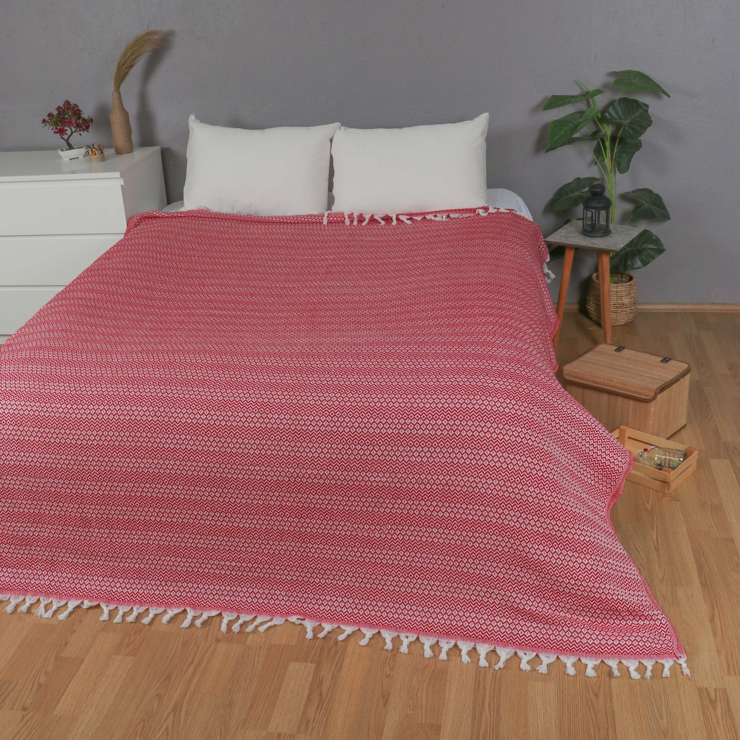 Tuiste Einzelbett Tagesdecke Rot 150x200 cm