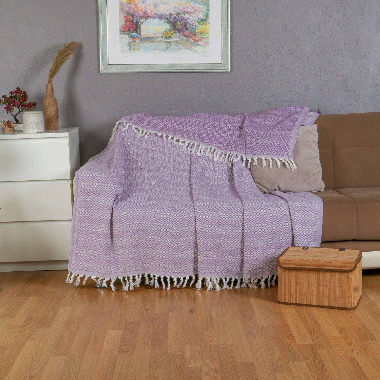 Tuiste Einzelbett Tagesdecke Lila Lavendel 150x200 cm