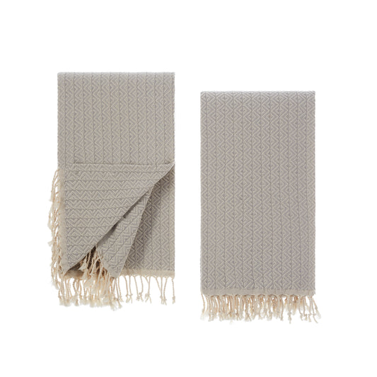 Sauna towels gray light grey, pack of 2 beach towels, hammam towels, sauna towels