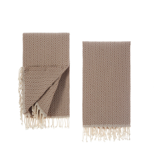 Sauna towels sand beige, pack of 2 beach towels, hammam towels, sauna towels