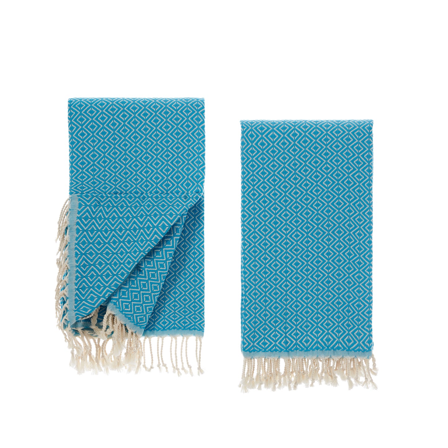 Saunatücher Türkis, 2 er Pack Strandtuch, Hamamtuch, Saunahandtuch