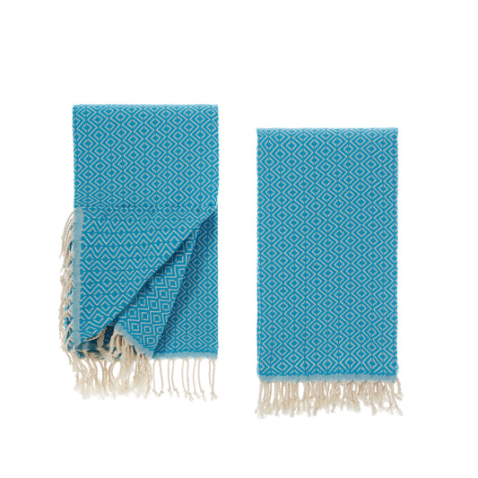 Sauna towels turquoise, pack of 2 beach towels, hammam towels, sauna towels