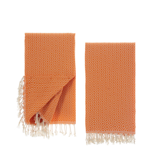 Orange sauna towels, pack of 2 beach towels, hammam towels, sauna towels
