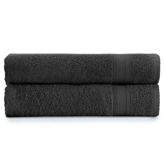 Bath towel set anthracite gray 2 pieces 70x140