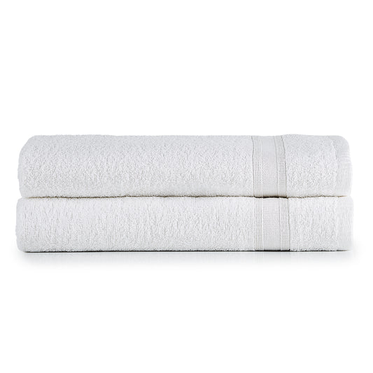 Bath towel set white 2 pieces 70x140