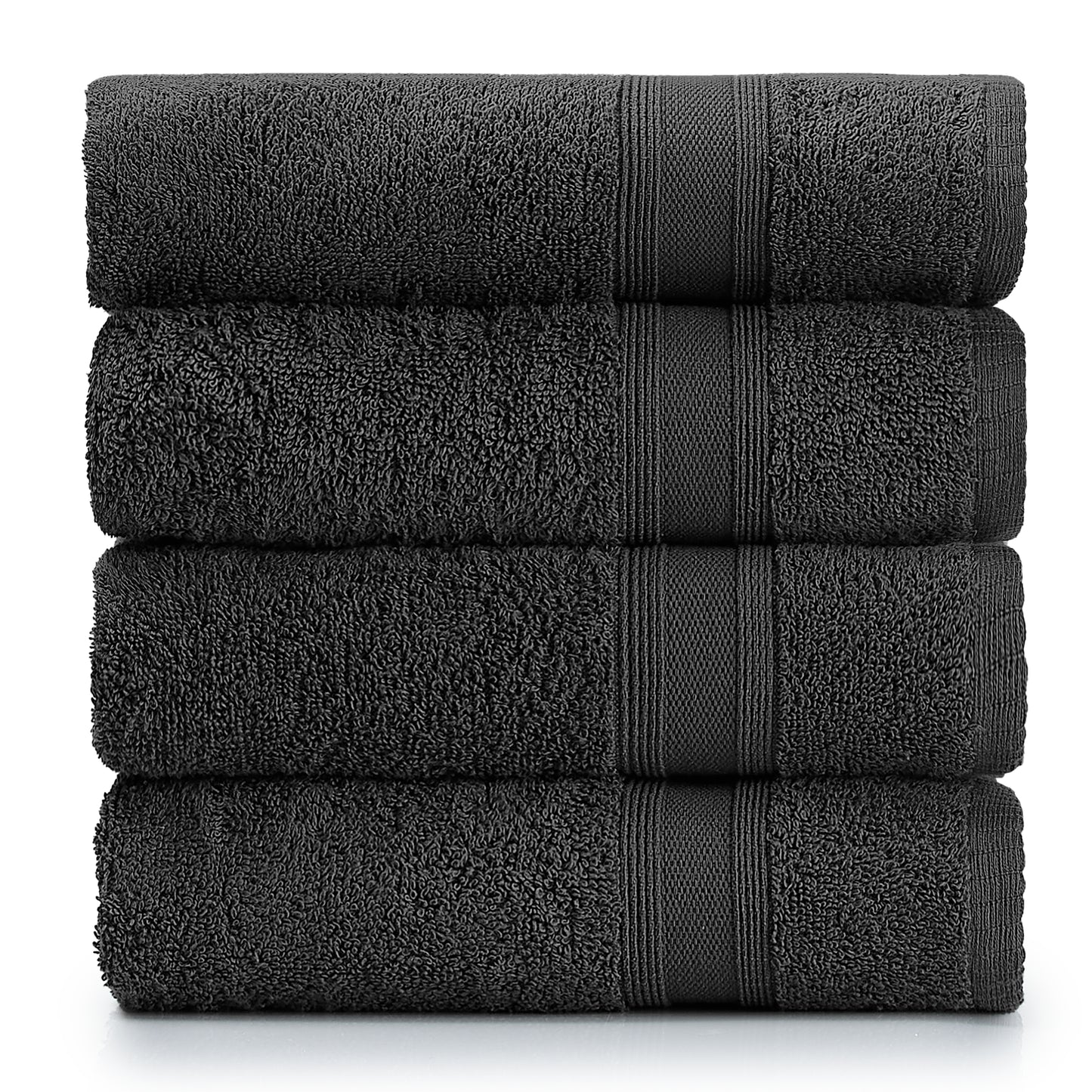 Towels anthracite gray 4 pieces 50x90