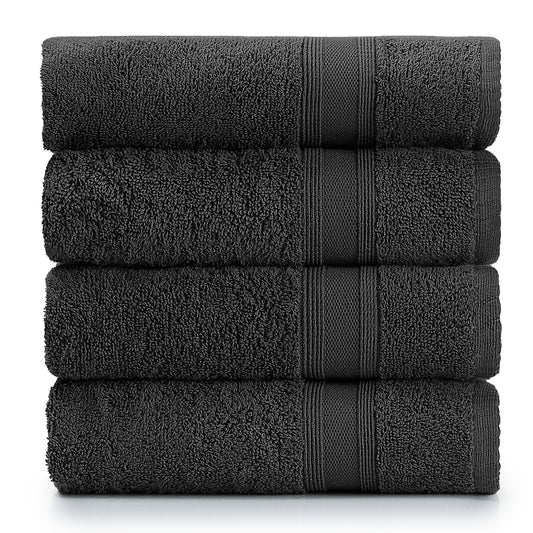 Towels anthracite gray 4 pieces 50x90