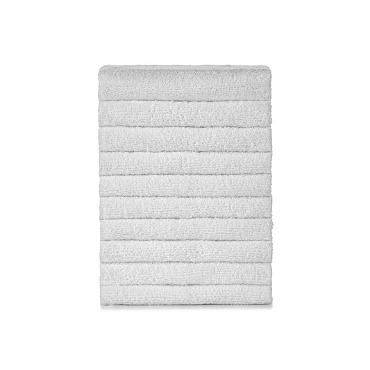 Premium terry cloth 10x guest towels white, quick-drying, 30x50 cm