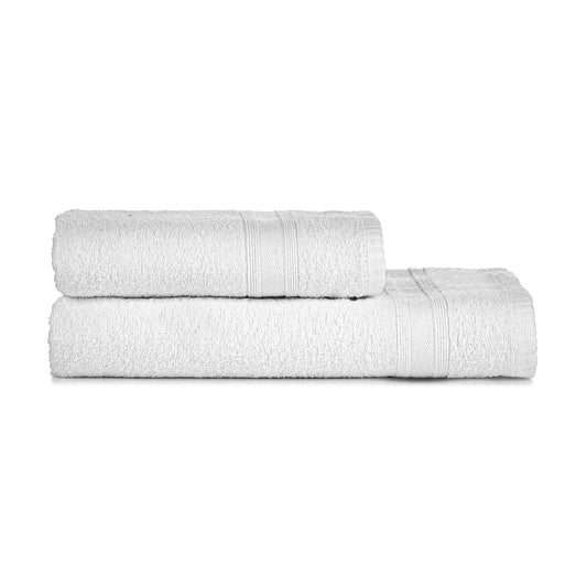 Towel Set White 2 Pieces Absorbent Soft Luxury