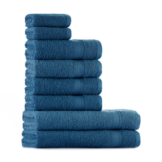 Towel set petrol blue 8 pieces