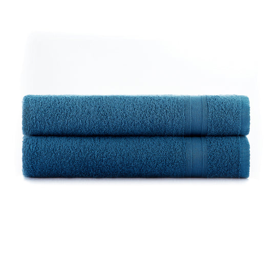 Bath towel set petrol blue 2 pieces 70x140