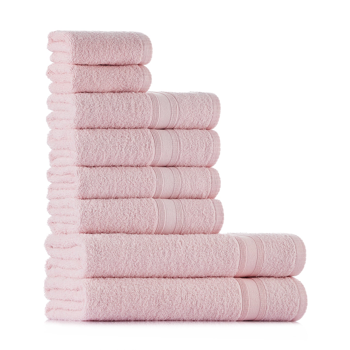 Towel set light pink 8 pieces