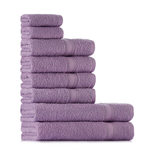 Towel set lavender purple 8 pieces