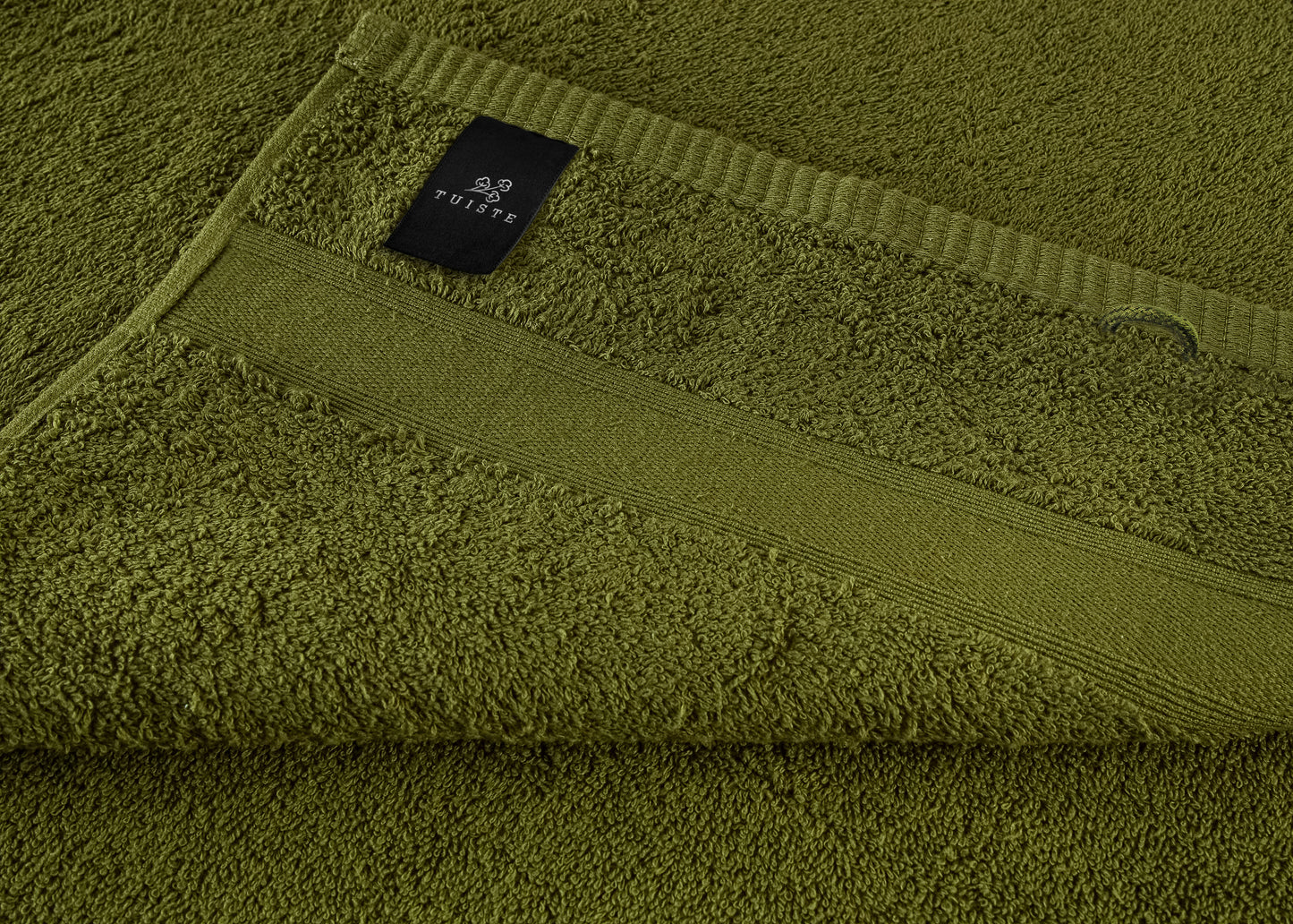 Premium Frottier 10x Gästehandtücher Grün Dunklegrün, Schnell Trocknendes, 30x50 cm