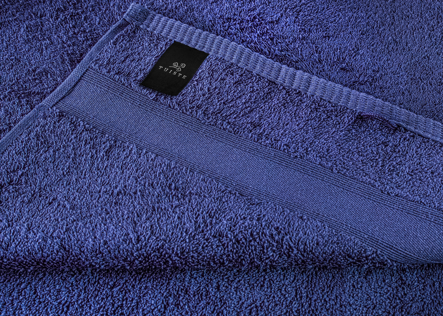 Bath towel set navy blue dark blue 4 pieces, 4x bath towels 70x140