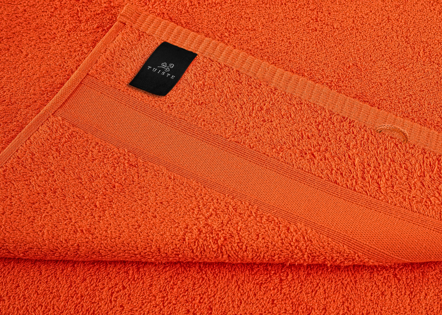 Bath towel set gray orange 2 pieces 70x140