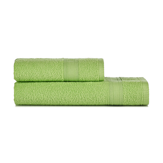 Towel set apple green 2 pieces absorbent soft luxury