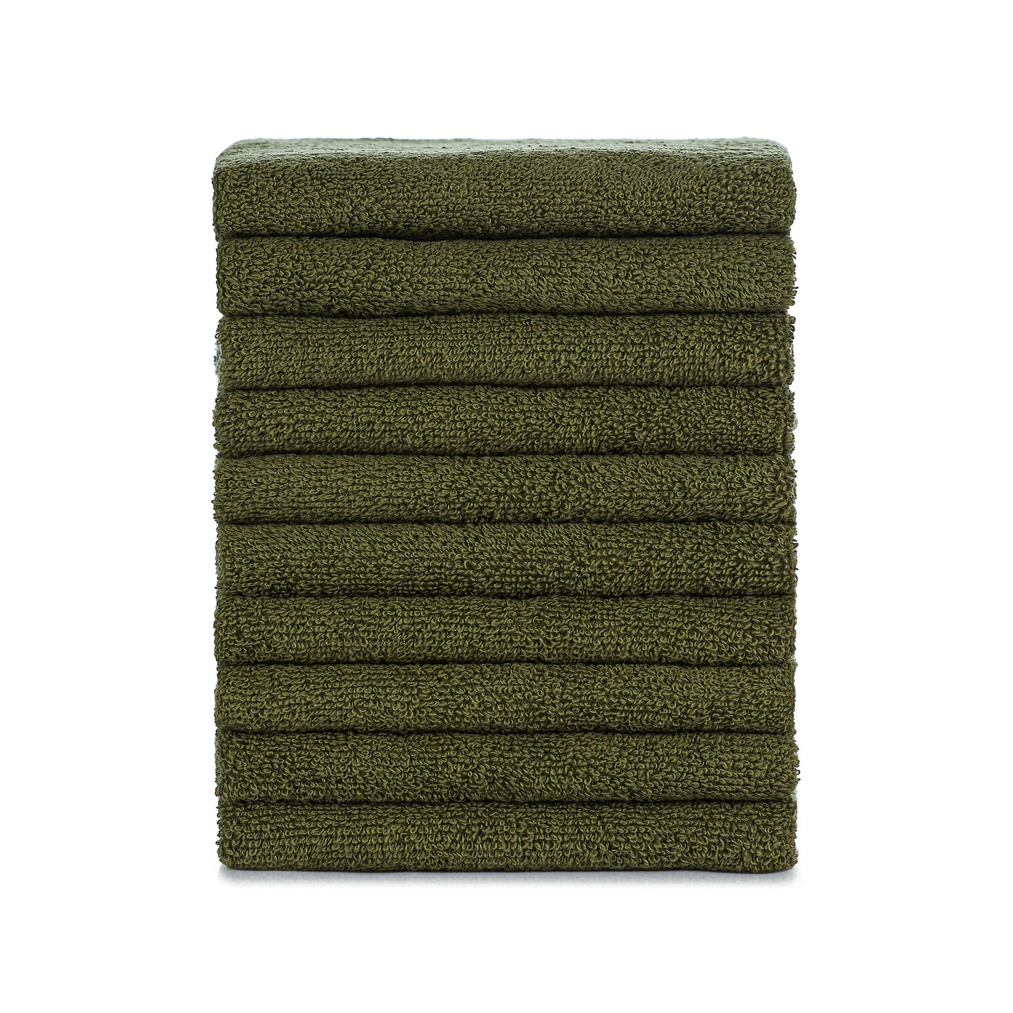 Premium Frottier 10x Gästehandtücher Grün Dunklegrün, Schnell Trocknendes, 30x50 cm
