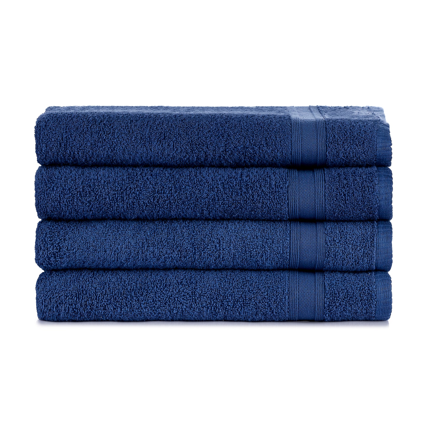 Bath towel set navy blue dark blue 4 pieces, 4x bath towels 70x140