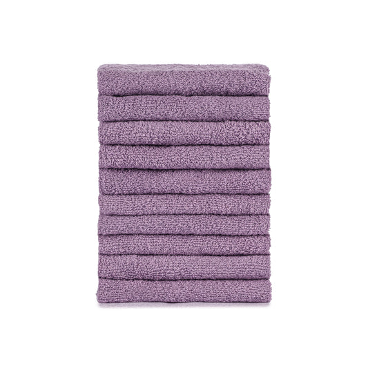 Premium terry cloth 10x guest towels lavender purple, quick-drying, 30x50 cm