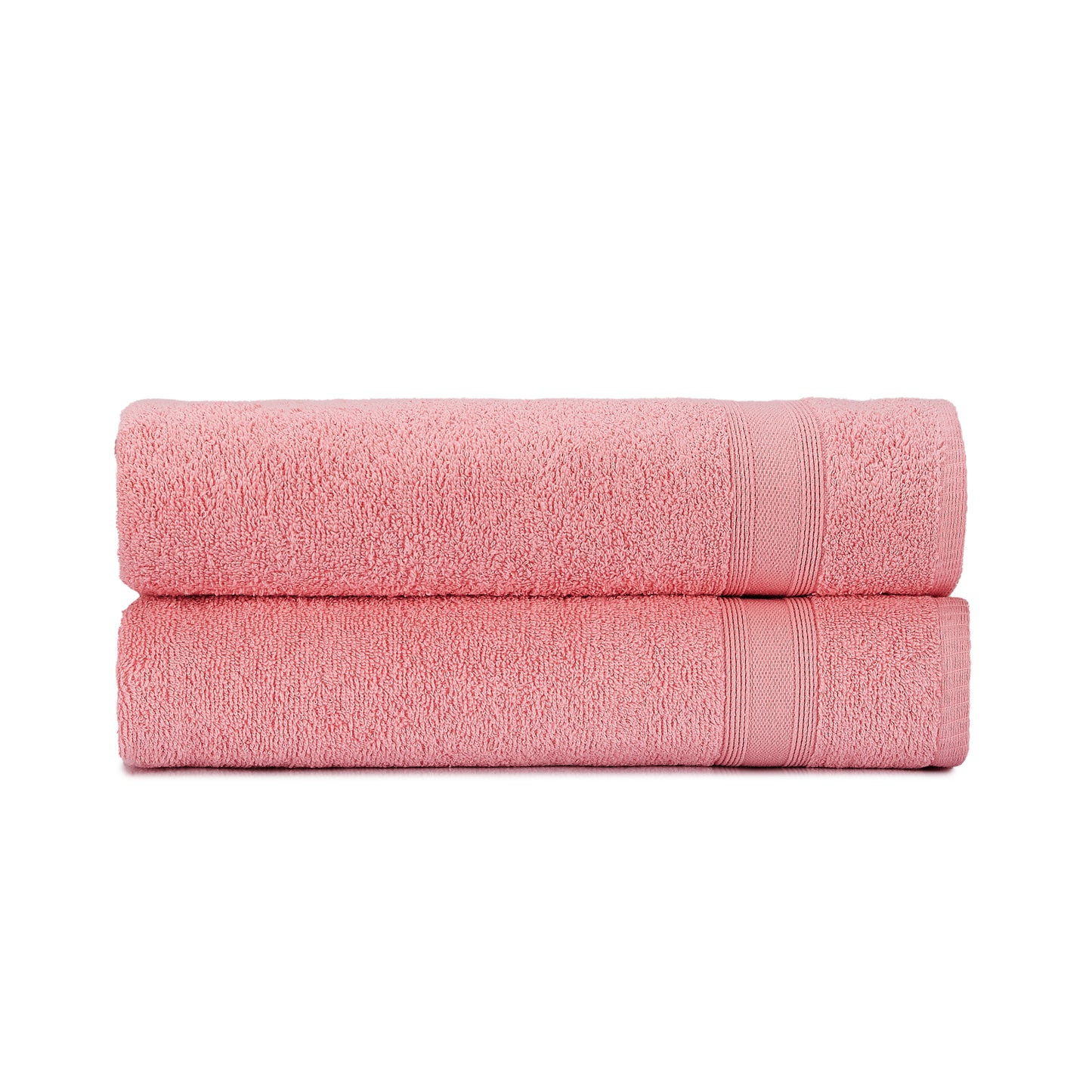 Bath towel set pink 2 pieces 70x140