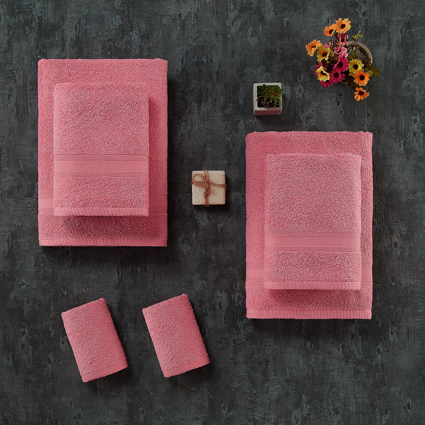 Handtücher Set Rosa 8 Teilig