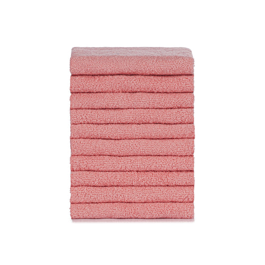 Premium Terry Cloth 10x Guest Towels Pink Old Pink, Quick Drying, 30x50 cm