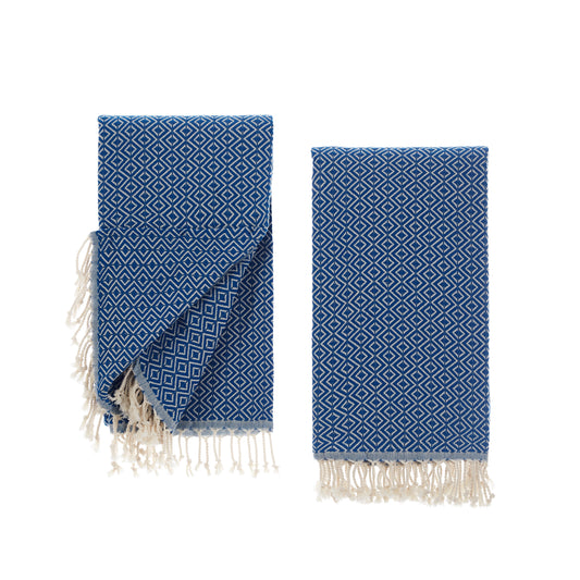 Sauna towels blue, pack of 2 beach towels, hammam towels, sauna towels