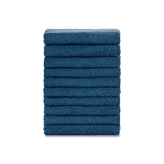 Premium terry cloth 10x guest towels petrol blue, quick-drying, 30x50 cm