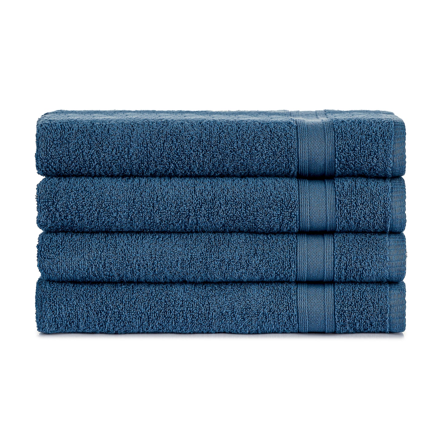 Bath towel set petrol blue 4 pieces, 4x bath towels 70x140
