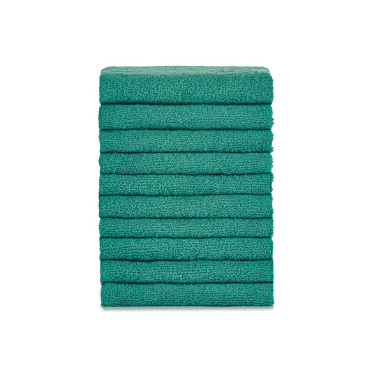 Premium terry cloth 10x guest towels turquoise, quick-drying, 30x50 cm