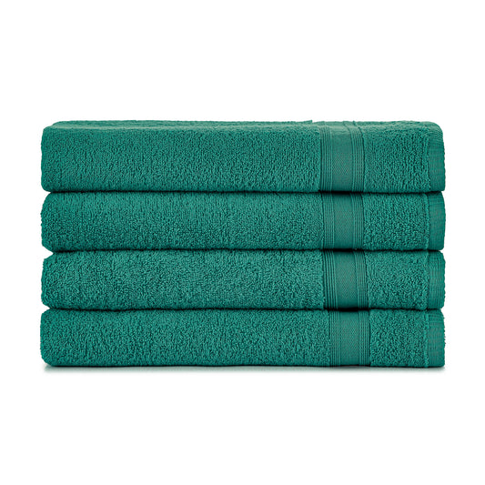Bath towel set turquoise 4 pieces, 4x bath towels 70x140