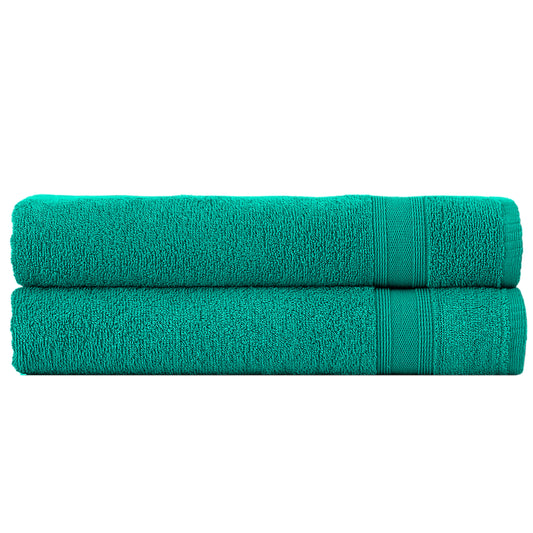 Bath towel set turquoise 2 pieces 70x140