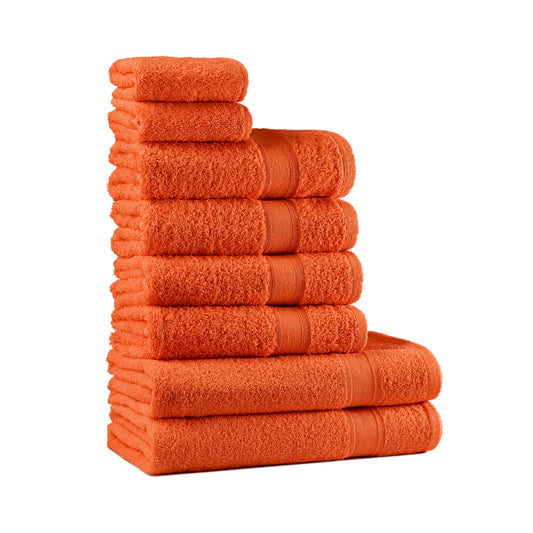Towel set orange 8 pieces