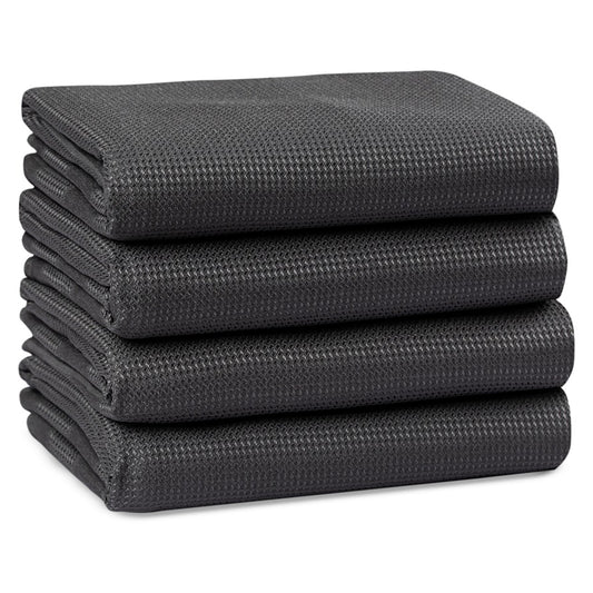 Microfiber cloths anthracite gray set of 4