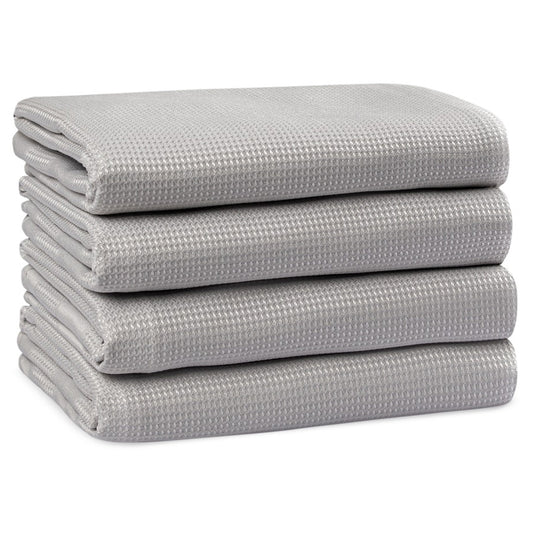 Microfiber cloths silver gray set of 4