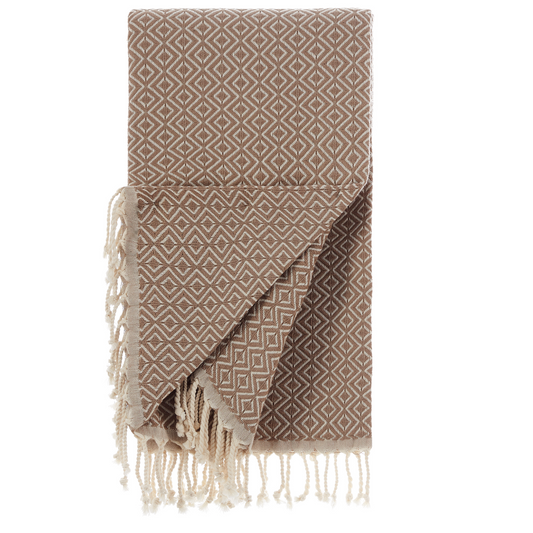 Saunatücher Sand Beige, 1 er Pack Strandtuch, Hamamtuch, Saunahandtuch
