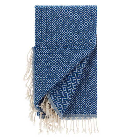 Saunatücher Blau Dunkleblau, 1 er Pack Strandtuch, Hamamtuch, Saunahandtuch