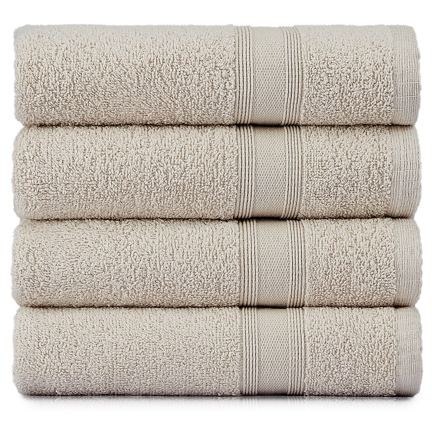 Handtücher Beige Sand Creme 4 Teilig 50x90