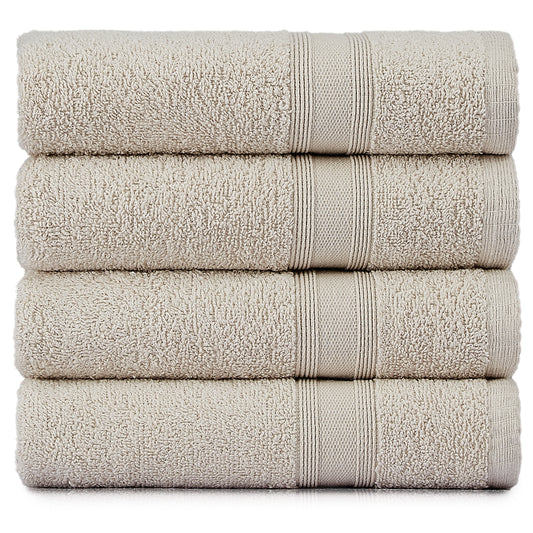 Handtücher Beige Sand Creme 4 Teilig 50x90