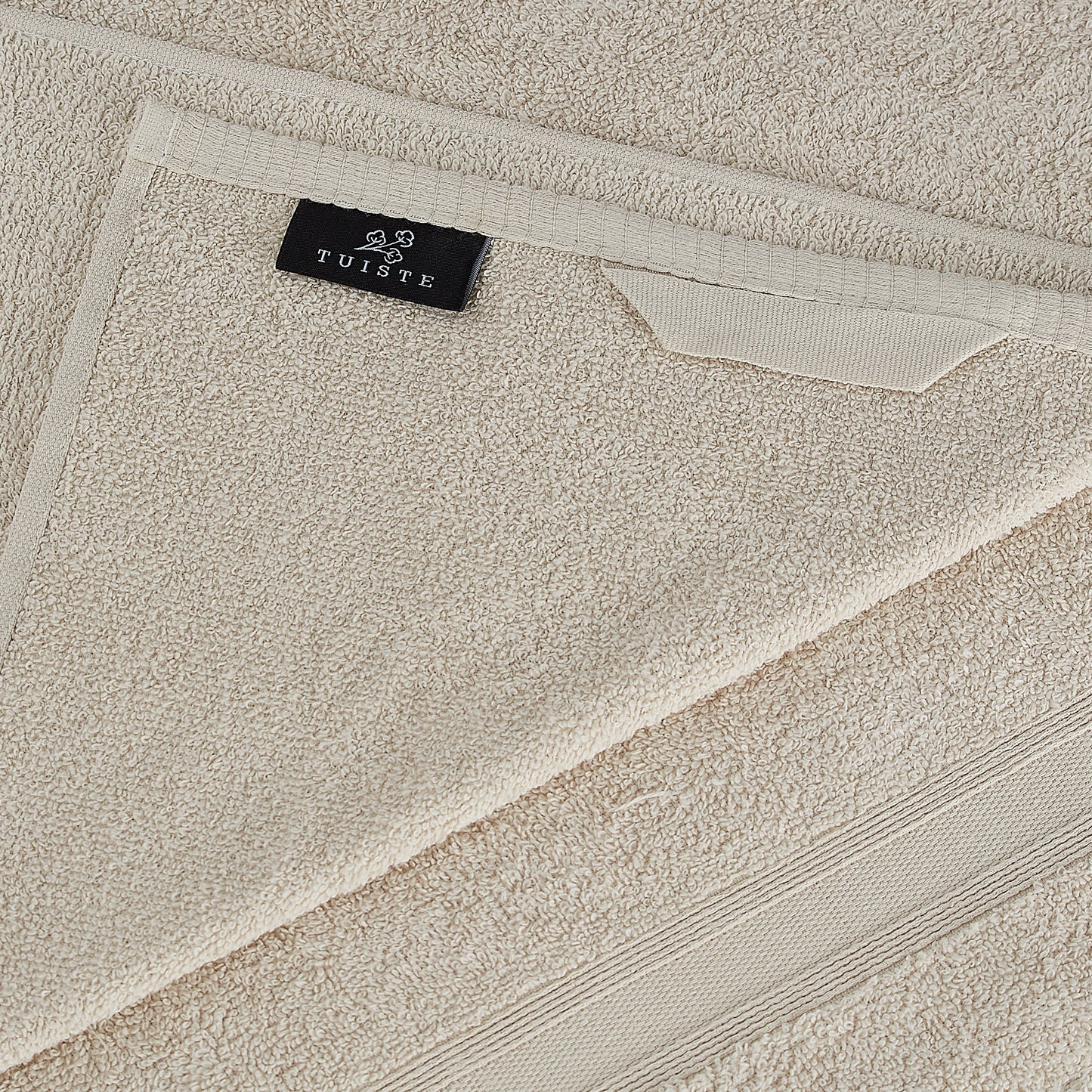 Handtücher Beige Sand Creme 4 Teilig 50x90