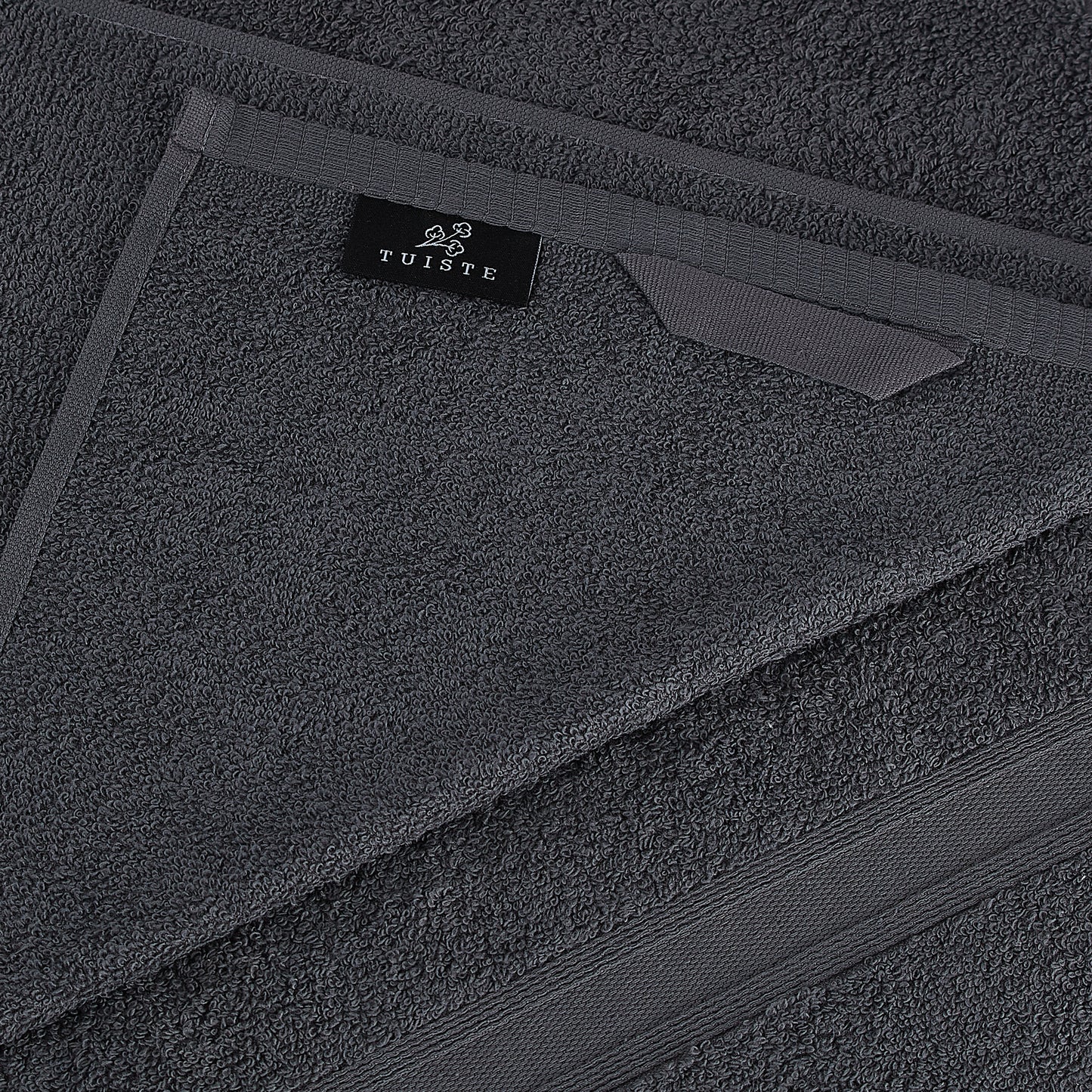 Bath towel set gray red 2 pieces 70x140