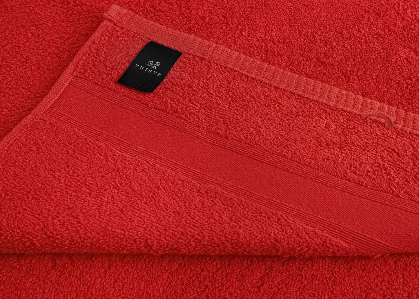 Bath towel set gray red 2 pieces 70x140