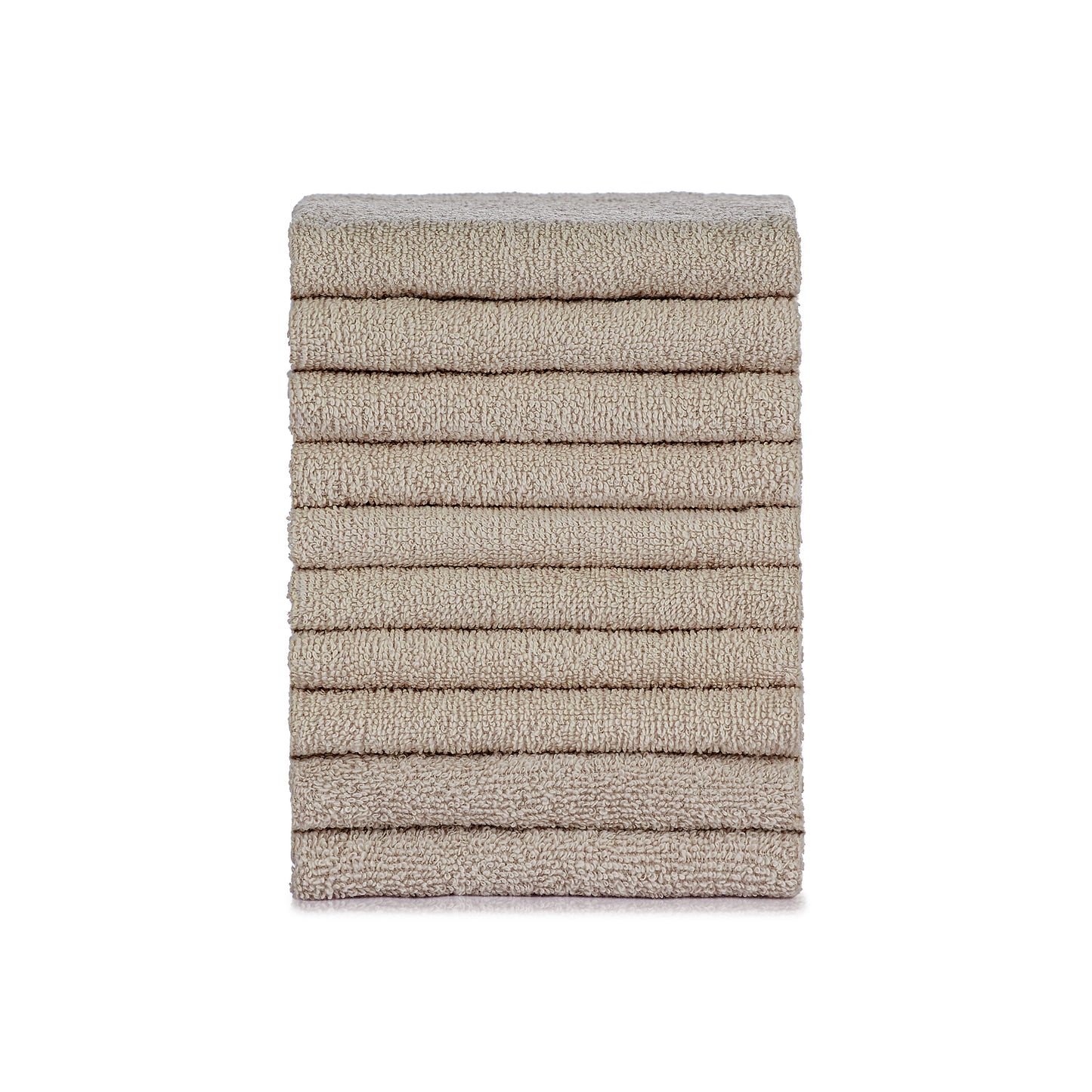 Premium terry cloth 10x guest towels beige sand cream, quick-drying, 30x50 cm