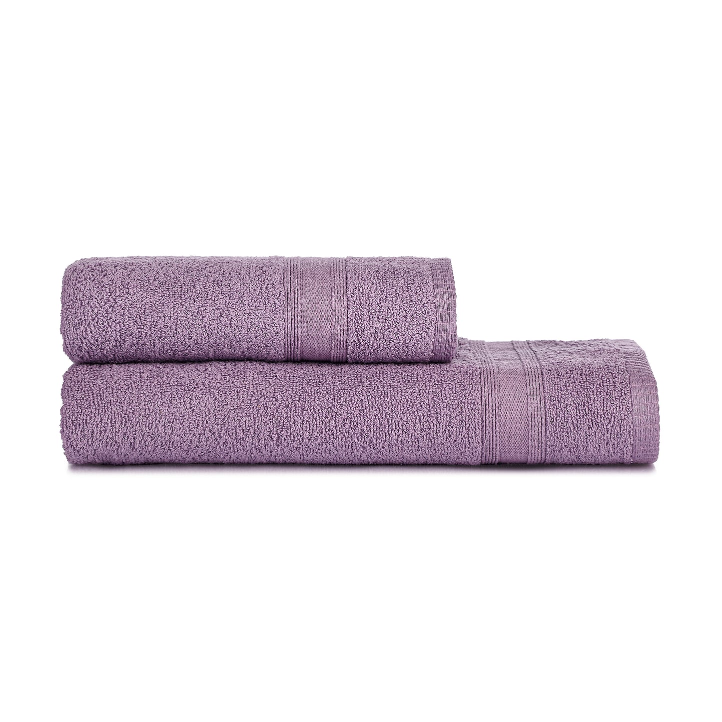 Handtücher Set Lavendel Lila 2 Teilig Saugfähige Weiche Luxus