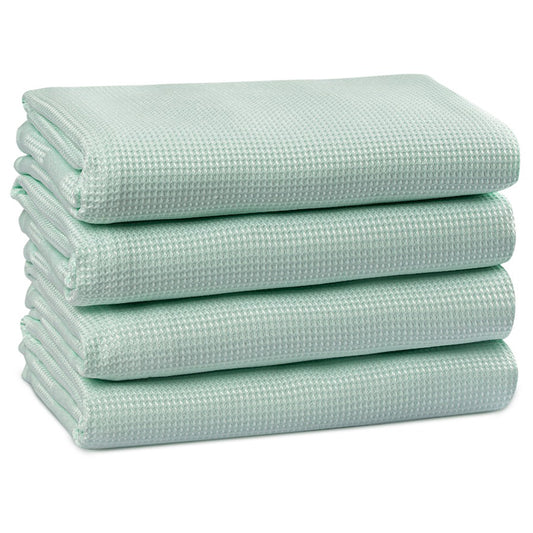 Microfiber cloths turquoise set of 4