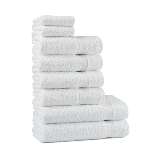 Towel set white 8 pieces